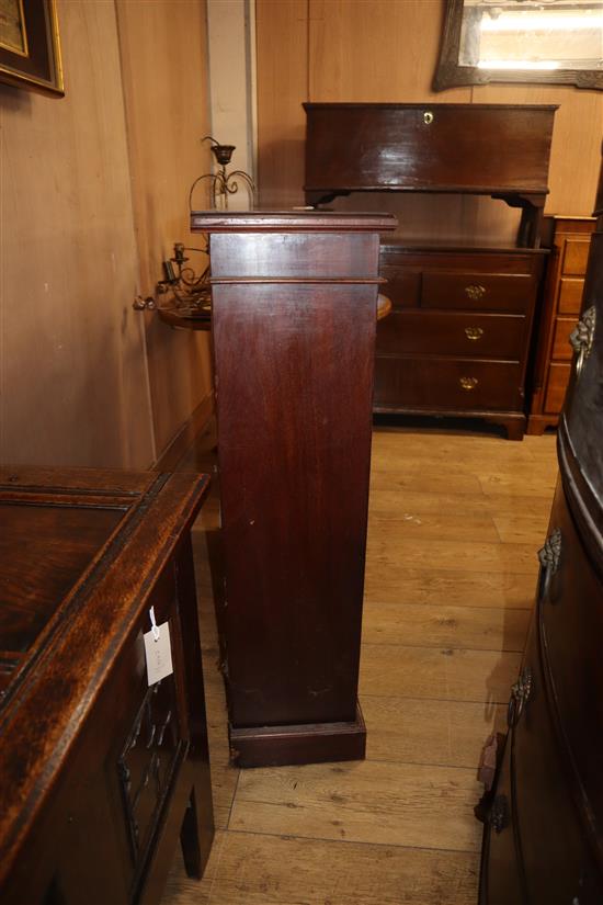 A late Victorian mahogany open bookcase W.106cm